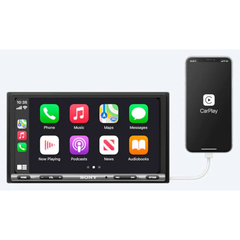 Sony XAVAX3200 6.95 Inch Digital Media Receiver Head Unit with WebLink Cast, Apple CarPlay and Android Auto
