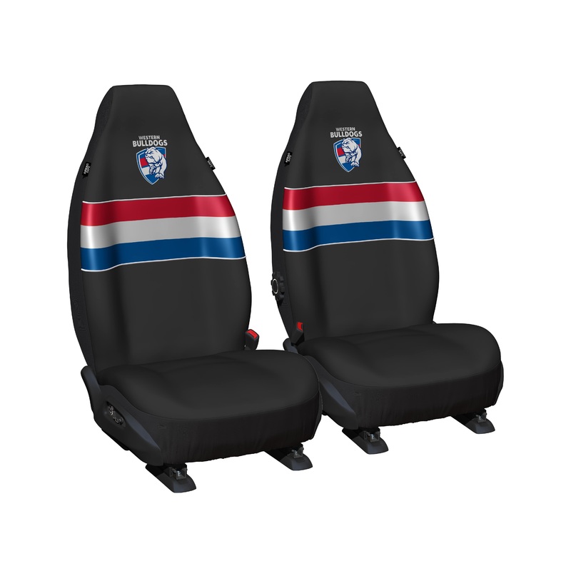 AFL Seat Cover Bulldogs Universal Size 60 Front Pair – PPAFLBUL6/2