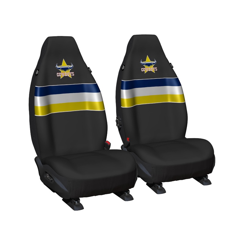 NRL Seat Cover Cowboys Universal Size 60 Front Pair – PPNRLCOW6/2