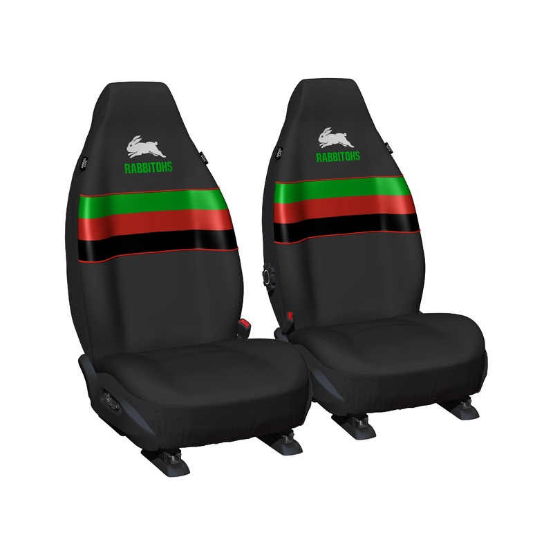 NRL Seat Cover Rabbitohs Universal Size 60 Front Pair – PPNRLRAB6/2