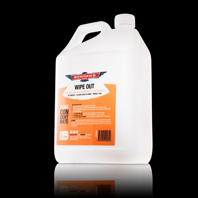 Bowden’s Own Wipeout Windscreen Additive 5L – BOWOUT5L