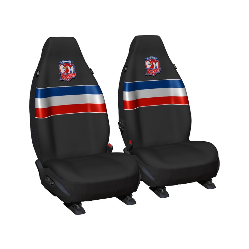 NRL Seat Cover Roosters Universal Size 60 Front Pair – PPNRLROO6/2