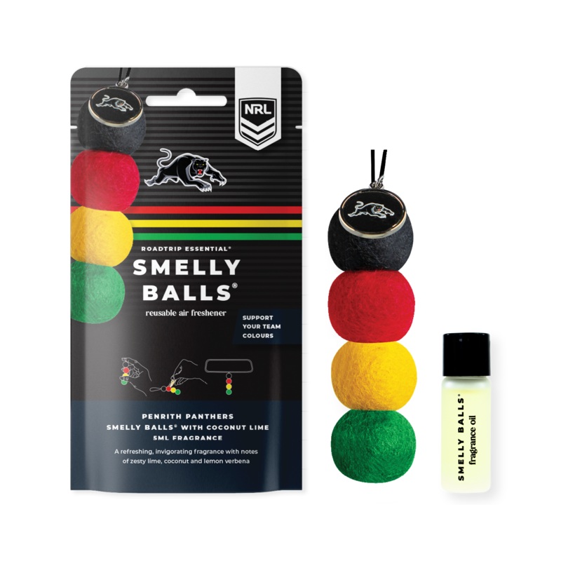 Smelly Balls Penrith Panthers Inspired Reusable Air Freshener Starter Set – NRL445AH