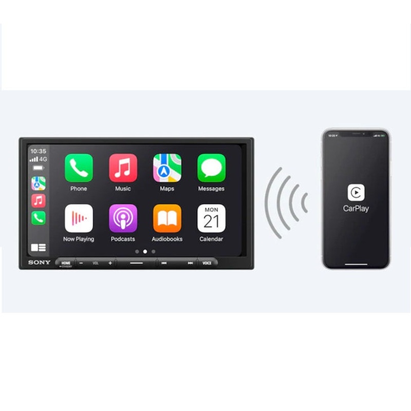 Sony XAVAX4000 6.95 Inch Digital Multimedia Receiver Head Unit with Wireless Apple CarPlay and Android Auto