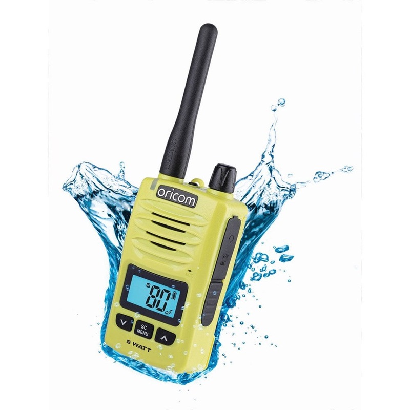 Oricom DTX600LME 5 Watt IP67 Waterproof Handheld UHF CB Radio – Lime