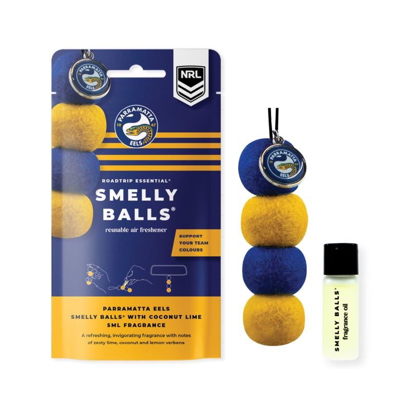 Smelly Balls Parramatta Eels Inspired Reusable Air Freshener Starter Set – NRL445AF