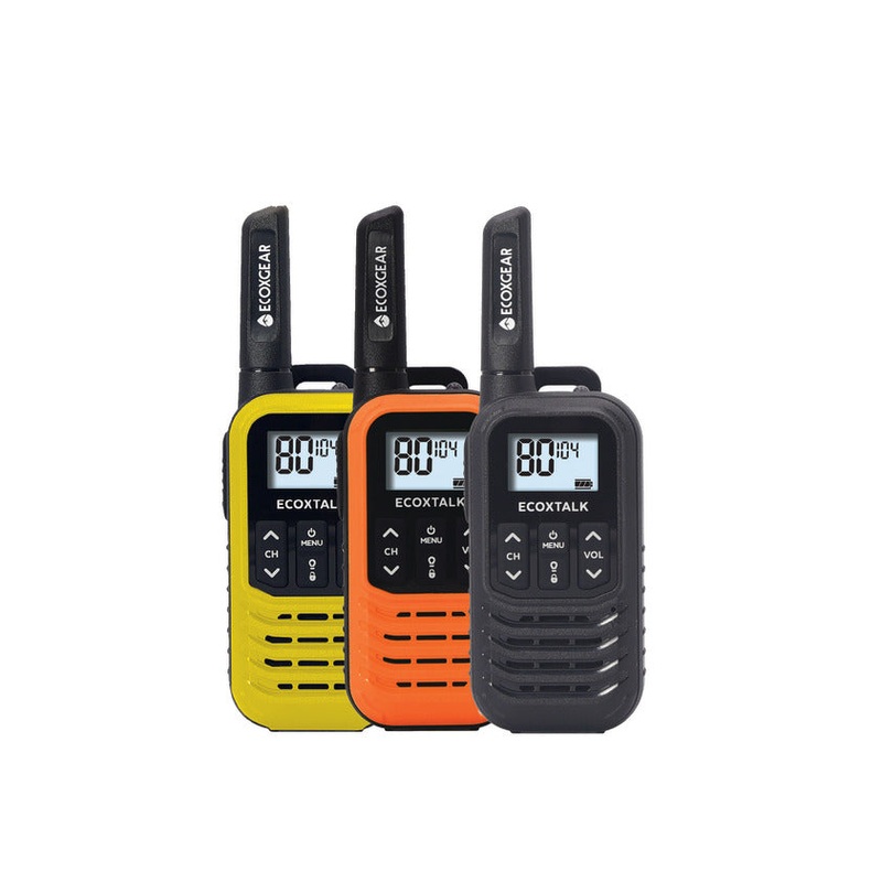 EcoXGear EcoXTalk Series Handheld UHF CB Radio with Up to 3km Range – Tri-Colour Triple Pack – EXG50-3PK