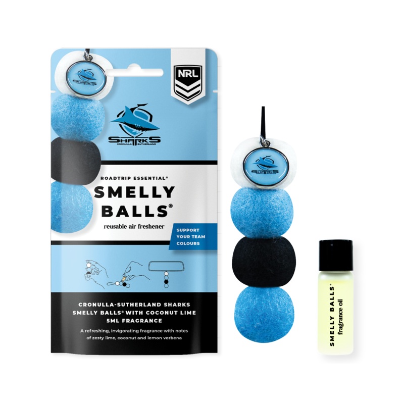 Smelly Balls Cronulla Sharks Inspired Reusable Air Freshener Starter Set – NRL445AL