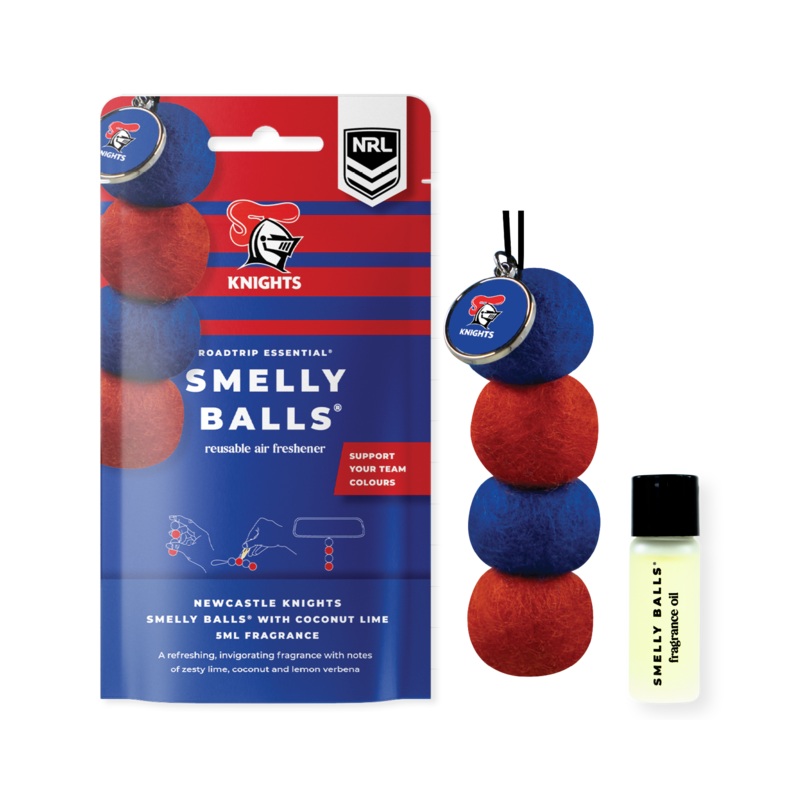 Smelly Balls Newcastle Knights Inspired Reusable Air Freshener Starter Set – NRL445AG