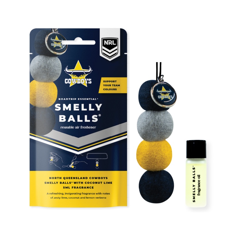 Smelly Balls North Queensland Cowboys Inspired Reusable Air Freshener Starter Set – NRL445AC