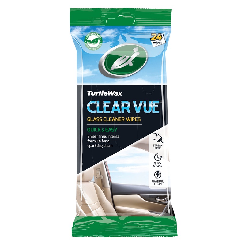 Turtle Wax Clear Vue Glass Cleaner Wipes – 24 Pack – 103302