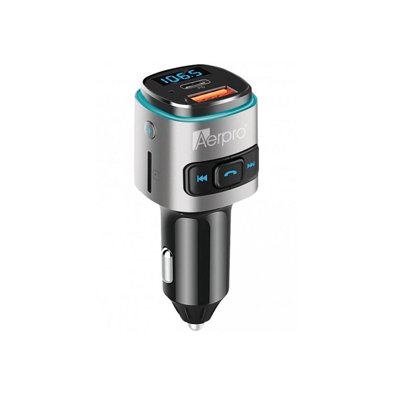 Aerpro Bluetooth FM Transmitter with PD 30W USB-C and Quick Charge 3.0 USB-A – APBT215