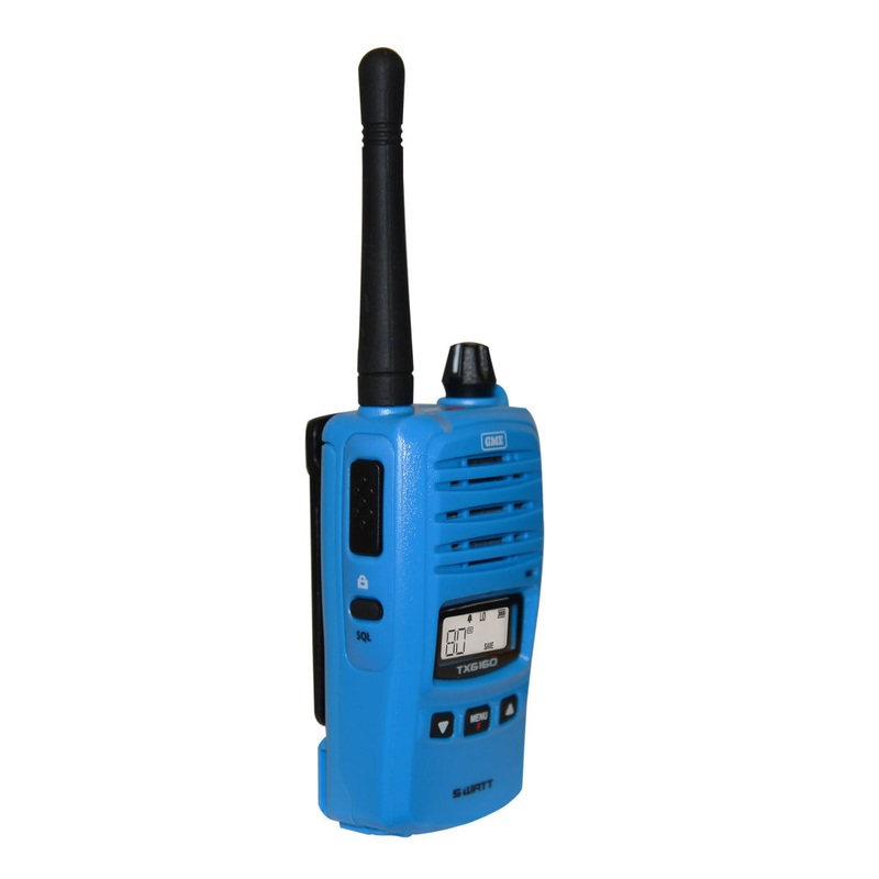 GME TX6160XBL Beyond Blue Limited Edition 5/1 Watt IP67 Rated UHF CB Handheld Radio