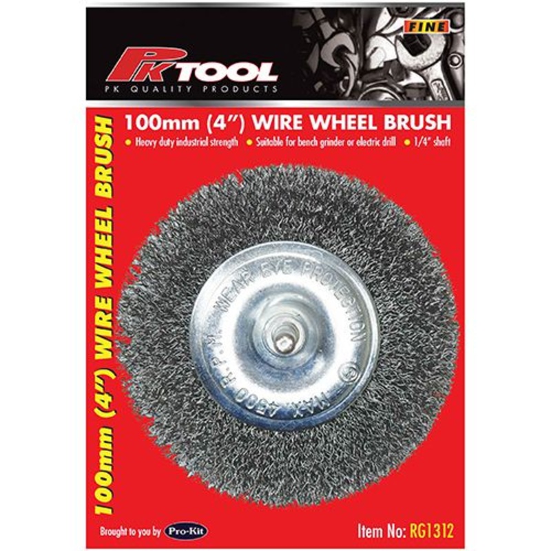 PKTool 100mm Fine Wire Wheel Brush – RG1312 (Pickup Only)