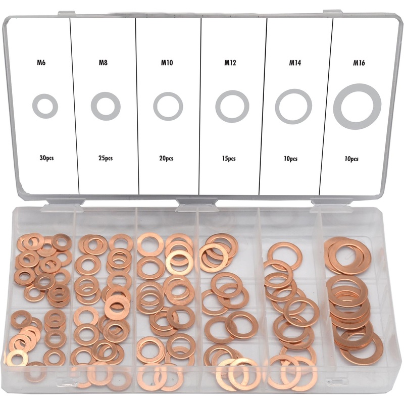 PKTool 110pc Copper Washer Assortment – RG2814 (Pickup Only)