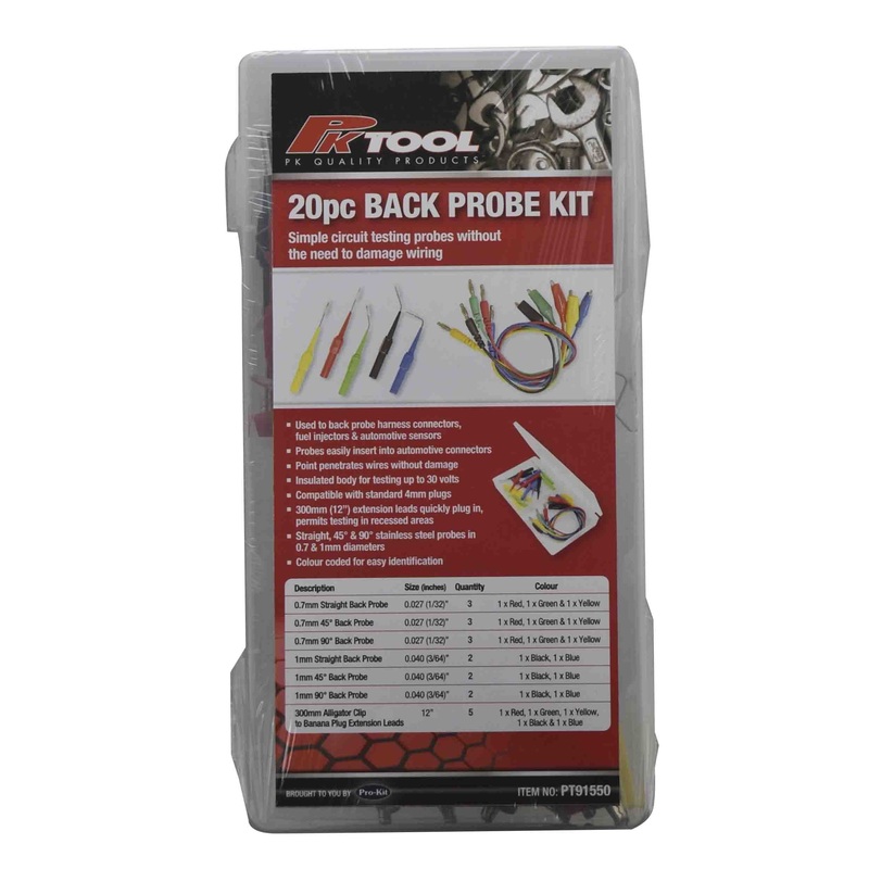 PKTool 20pc Back Probe Kit – PT91550 (Pickup Only)