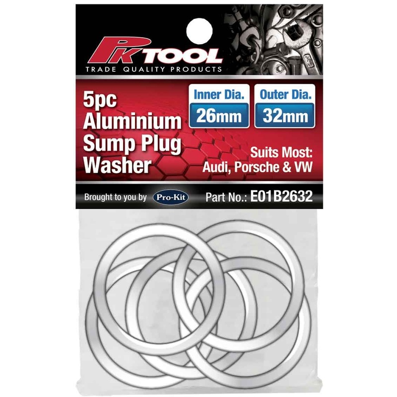 PKTool 5pc 26mm ID Aluminium Sump Washer – E01B2632 (Pickup Only)