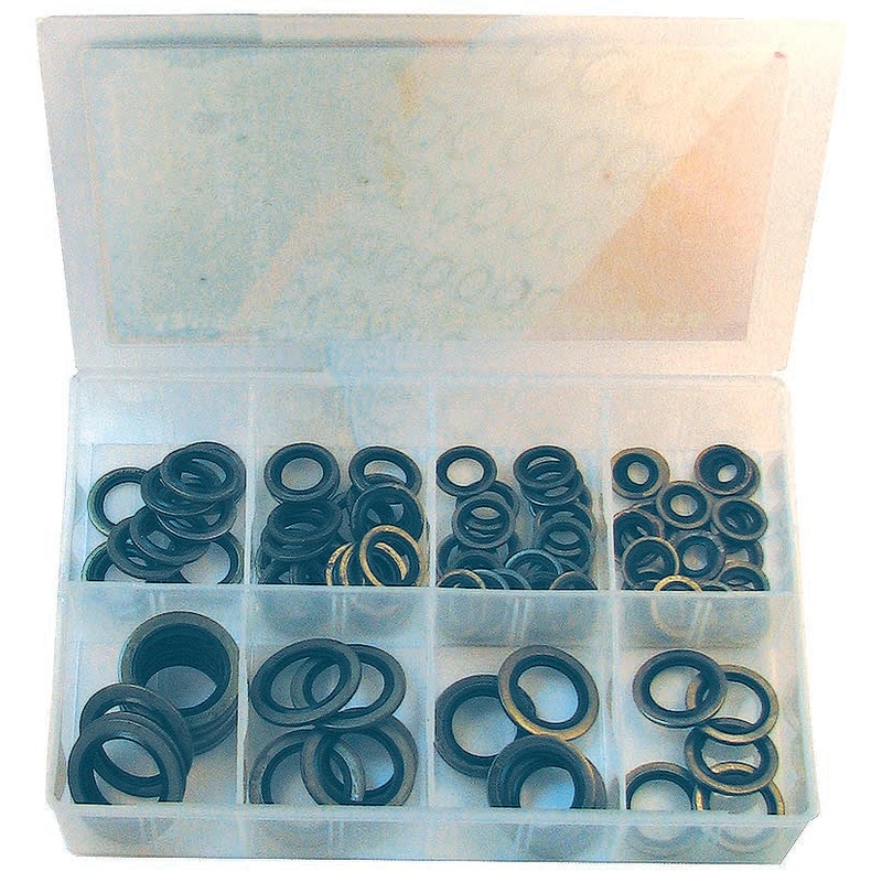 PKTool 90pc Dowty Style Rubber/Metal Gasket Assortment – RG28154 (Pickup Only)