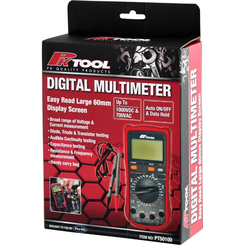 PKTool Digital Multimeter- PT50100 (Pickup Only)