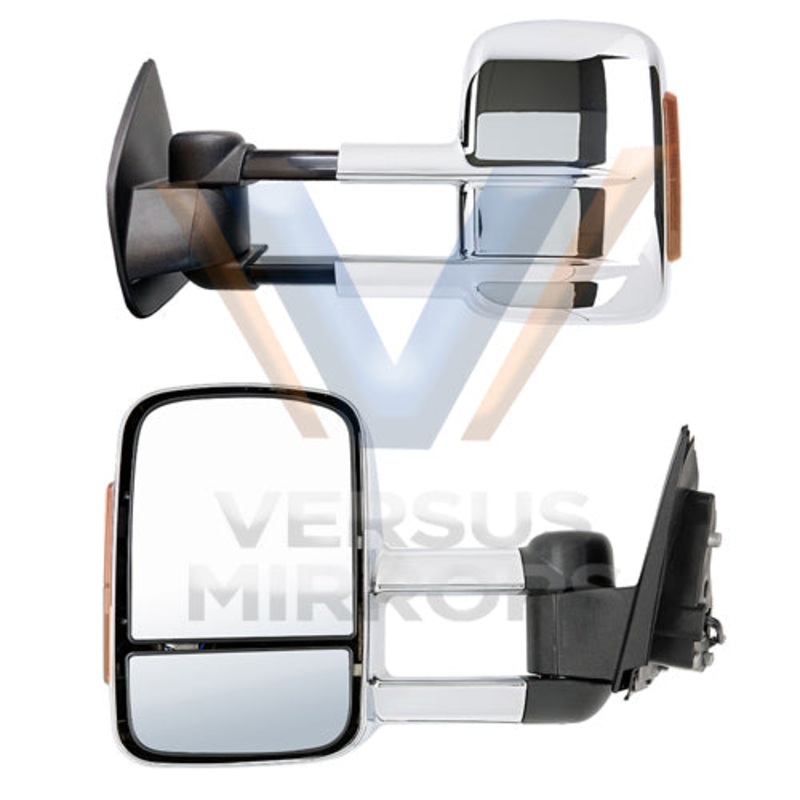 Versus Chrome Towing Mirrors by Vexel for Land Cruiser 200 Series – VMTL200OL-C