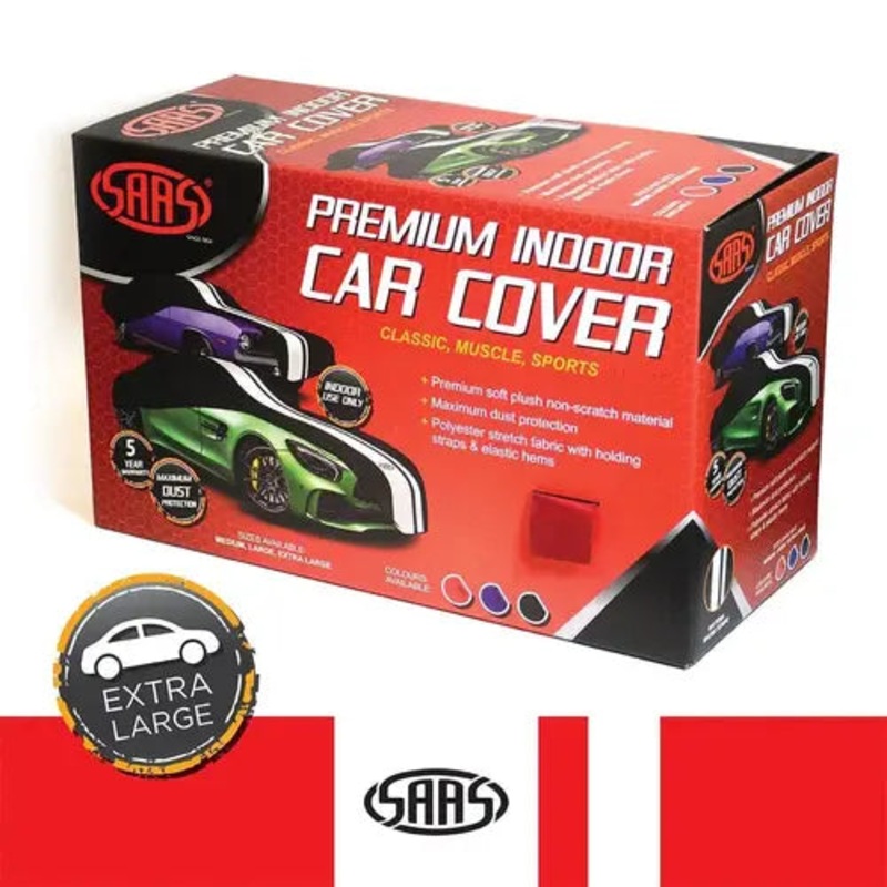 SAAS Car Cover Indoor Classic Extra Large 5.7m Red With White Stripes – SC1033