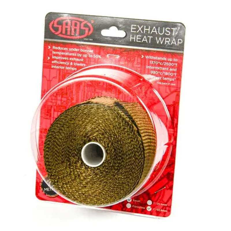 SAAS Exhaust Wrap Basalt Titanium 50mm (2in) x 10m – SHWT5010