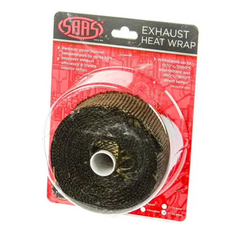 SAAS Exhaust Wrap Basalt Black 50mm (2in) x 10m – SHWT5010B