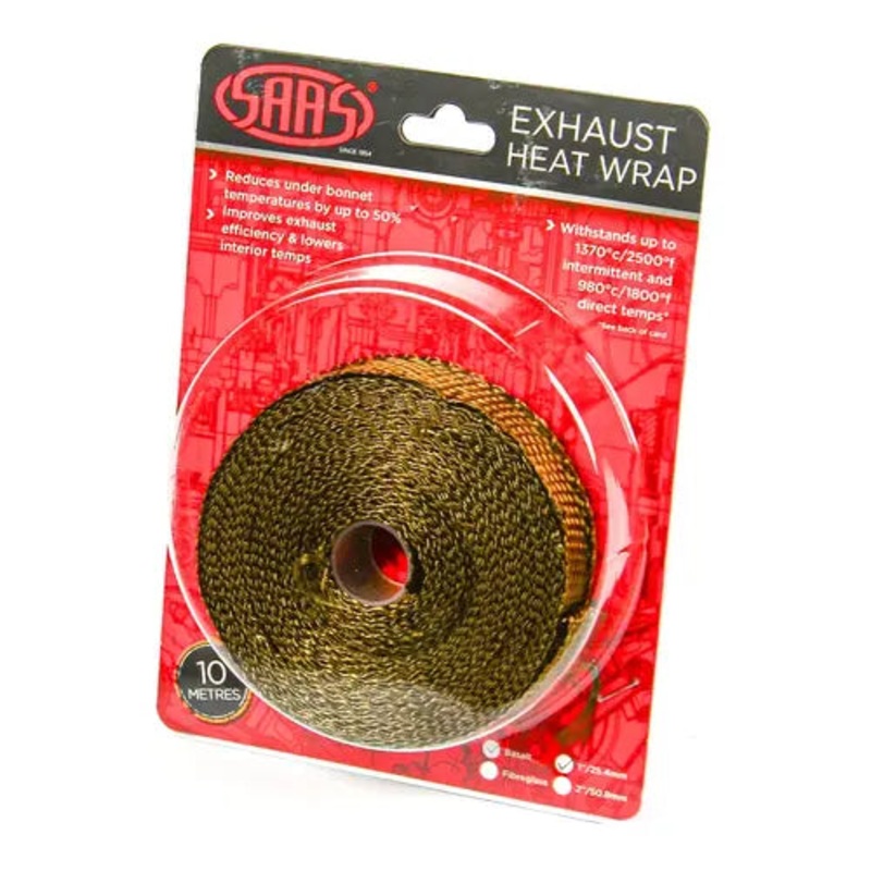 SAAS Exhaust Wrap Basalt Titanium 25mm (1in) x 10m – SHWT2510