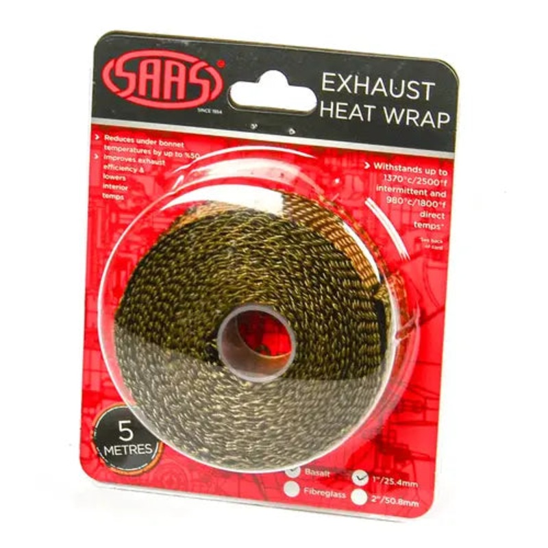 SAAS Exhaust Wrap Basalt Titanium 25mm (1in) x 5m – SHWT2505