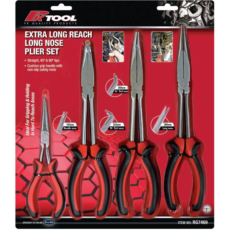 PKTool 4pc Long Nose Plier Set – RG7469 (Pickup Only)