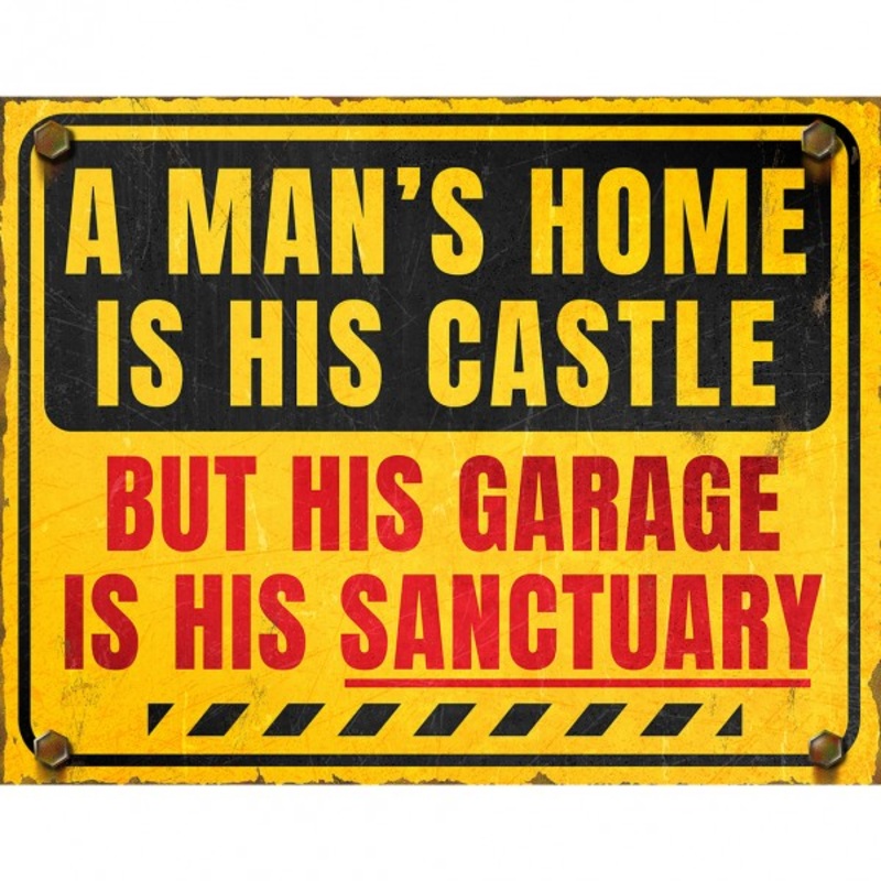 A Mans Home Is His Castle Metal Sign Reproduction 41cm x 32cm – MSI2711