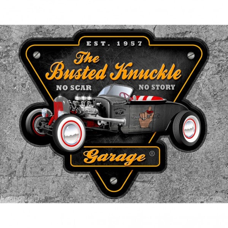 Busted Knuckle Garage Metal Sign Reproduction 41cm x 32cm – MSI2649