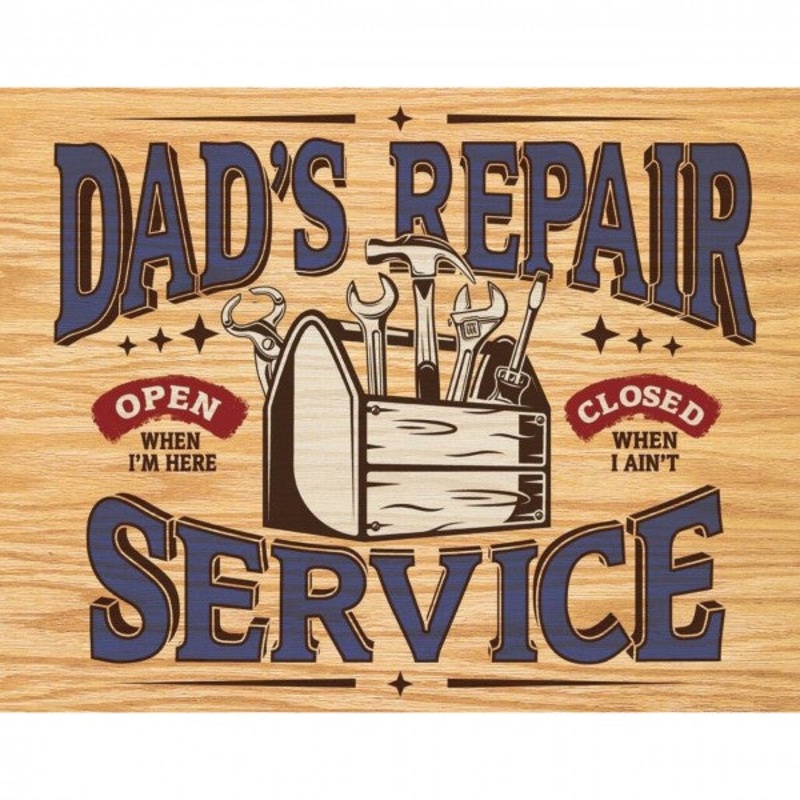 Dads Repair Service Metal Sign Reproduction 41cm x 32cm – MSI2268