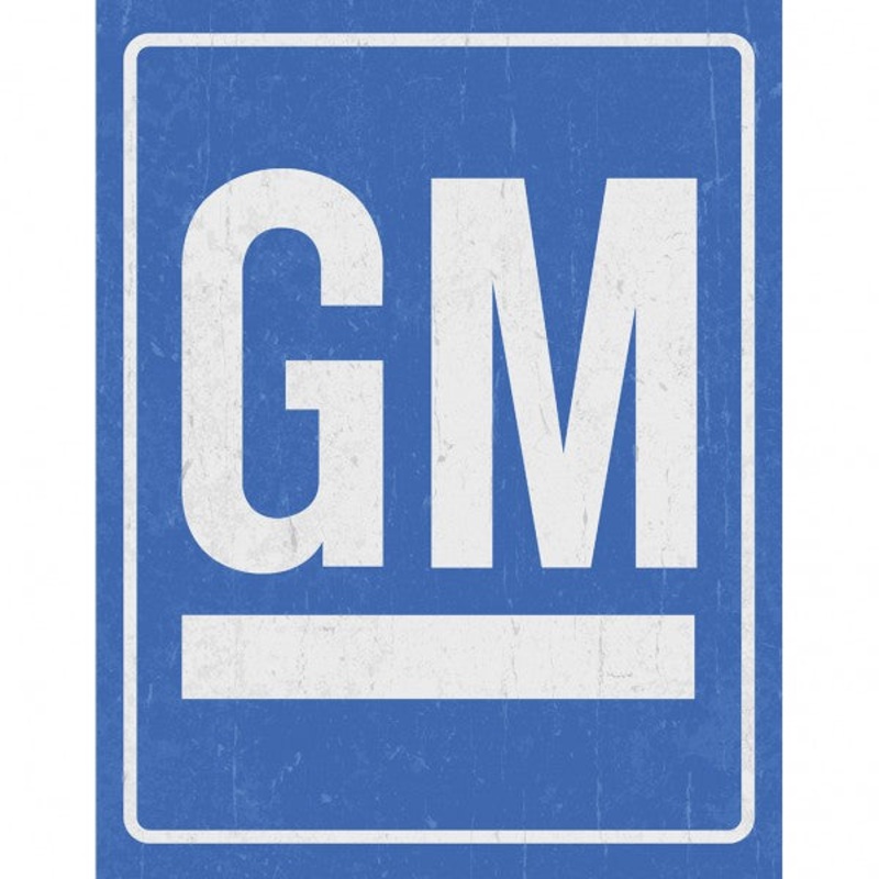 GM Logo Metal Sign Reproduction 32cm x 41cm – MSI2583