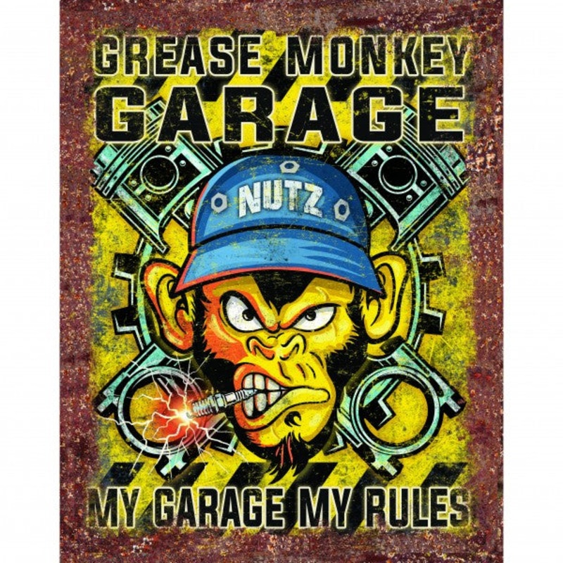 Grease Monkey Garage Metal Sign Reproduction 32cm x 41cm – MSI2473