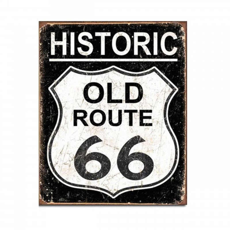 Historic Old Route 66 Metal Sign Reproduction 32cm x 41cm – MSI1938