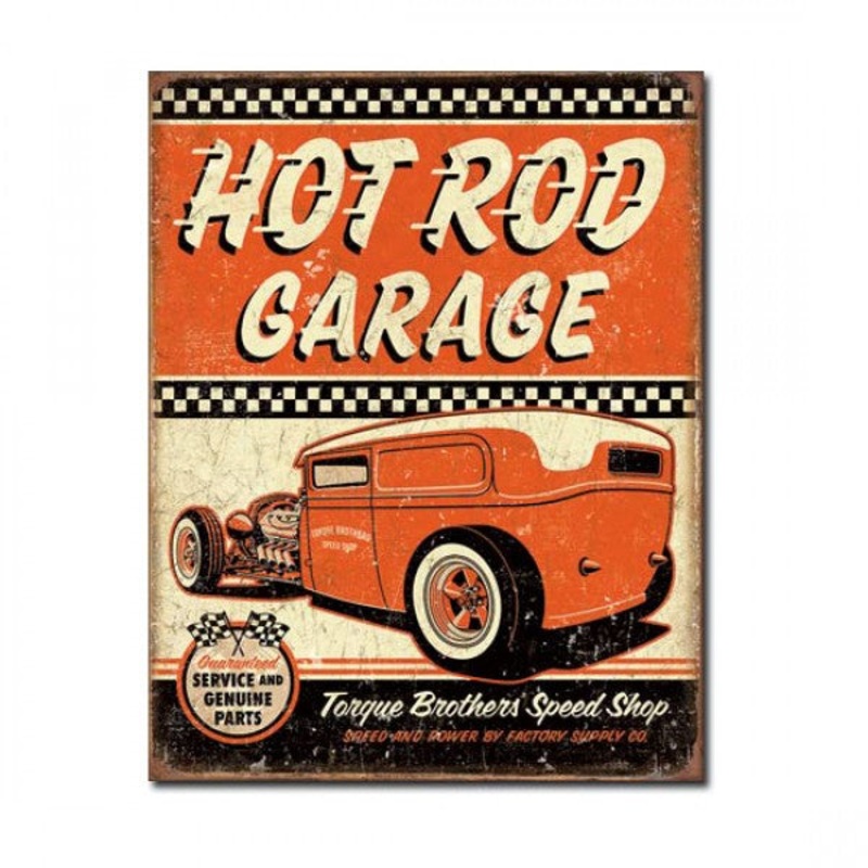 Hot Rod Garage Torque Brothers Speed Shop Metal Sign Reproduction 32cm x 41cm – MSI2106