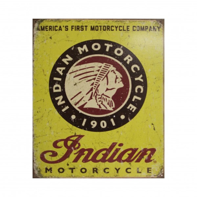 Indian Motorcycles Since 1901 Americas First Motorcycle Metal Sign 32cm x 41cm – MSI1934