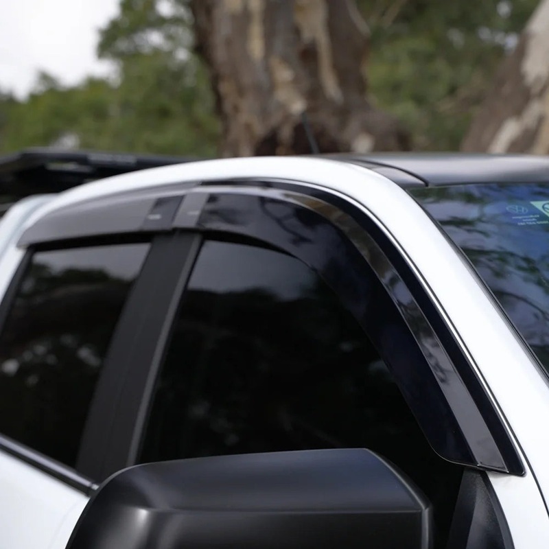 MaxPro Slimline Window Visors (Black) Ford Ranger 2015-6/2022 4 Door – F91F77 (Pickup Only)