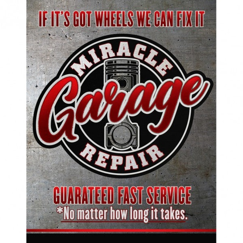 Miracle Garage Metal Sign Reproduction 32cm x 41cm – MSI2710