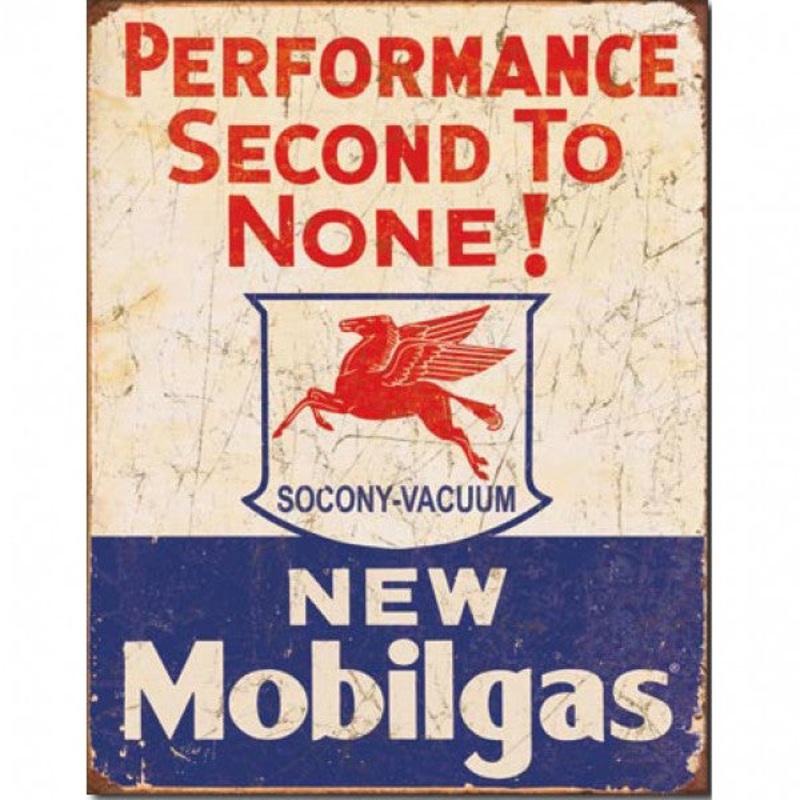 New Mobilgas Performance 2nd To None Metal Sign Reproduction 32cm x 41cm – MSI1725