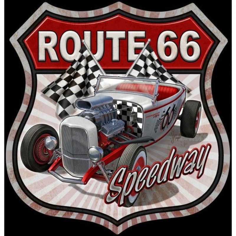 Route 66 Speedway Metal Sign Reproduction 41cm x 32cm – MSI2421