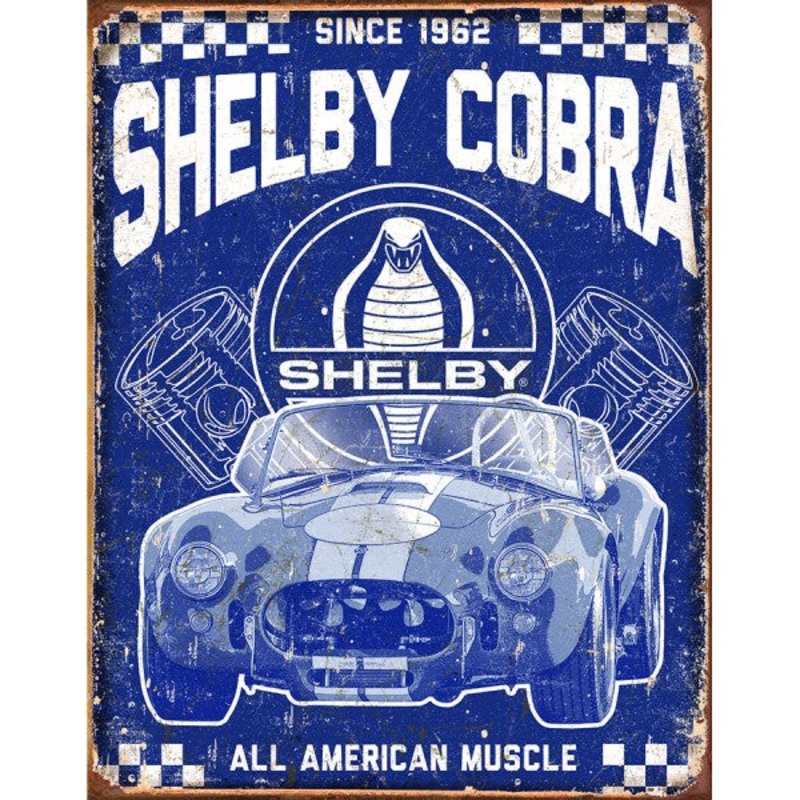 Shelby Cobra Metal Sign Reproduction 32cm x 41cm – MSI2134