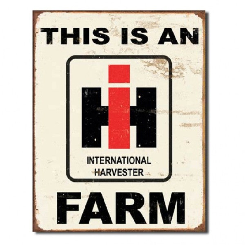This an International Harvester (IH) Farm Metal Sign Reproduction 32cm x 41cm – MSI1279