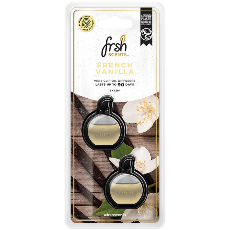 Frsh 2Pk Mini Oil Diffusers French Vanilla 2.5ml – FR9880