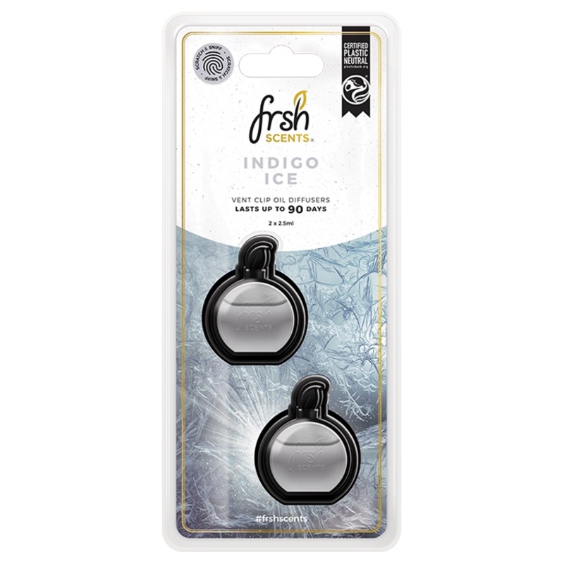 Frsh 2Pk Mini Oil Diffusers Indigo Ice 2.5ml – FR9217