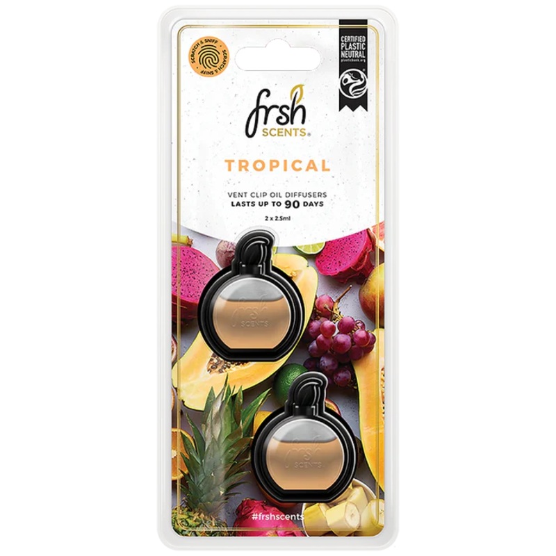Frsh 2Pk Mini Oil Diffusers Tropical 2.5ml – FR1529