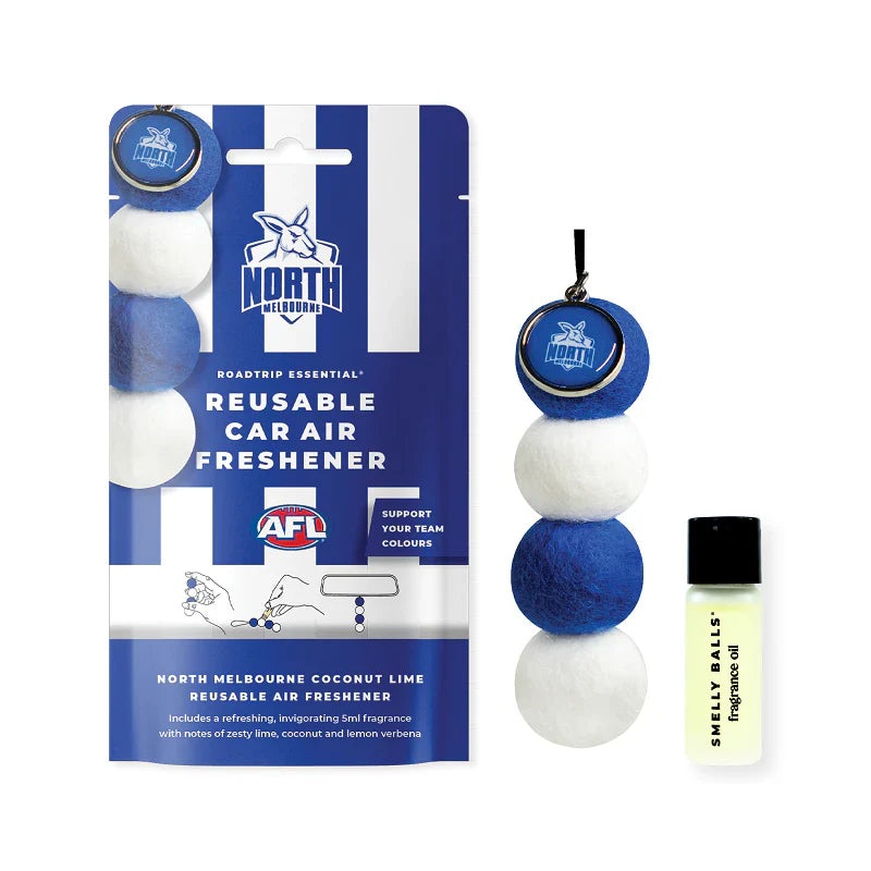 Smelly Balls North Melbourne Kangaroo Reusable Car Air Freshener Set – AFL445AJ