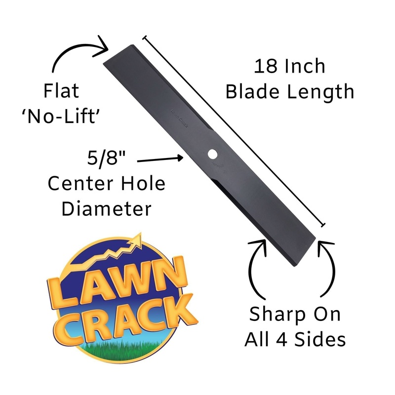 36 & 52 Mower Flat/Sand Blade (18 Long, 5/8 Hole) Hardened Steel