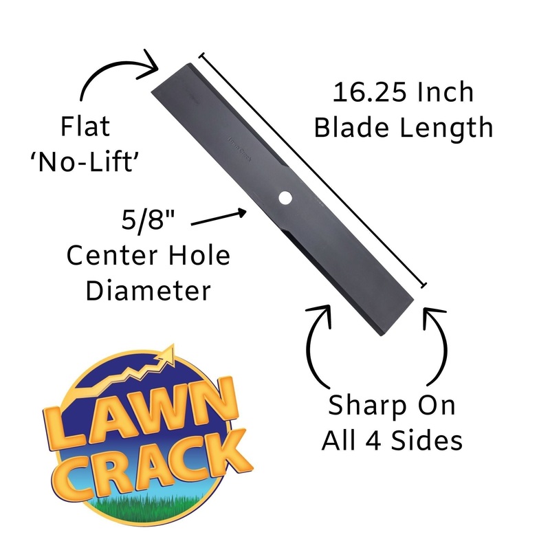 48 Mower Flat/Sand Blade (16-1/4 Long, 5/8 Hole) Hardened Steel